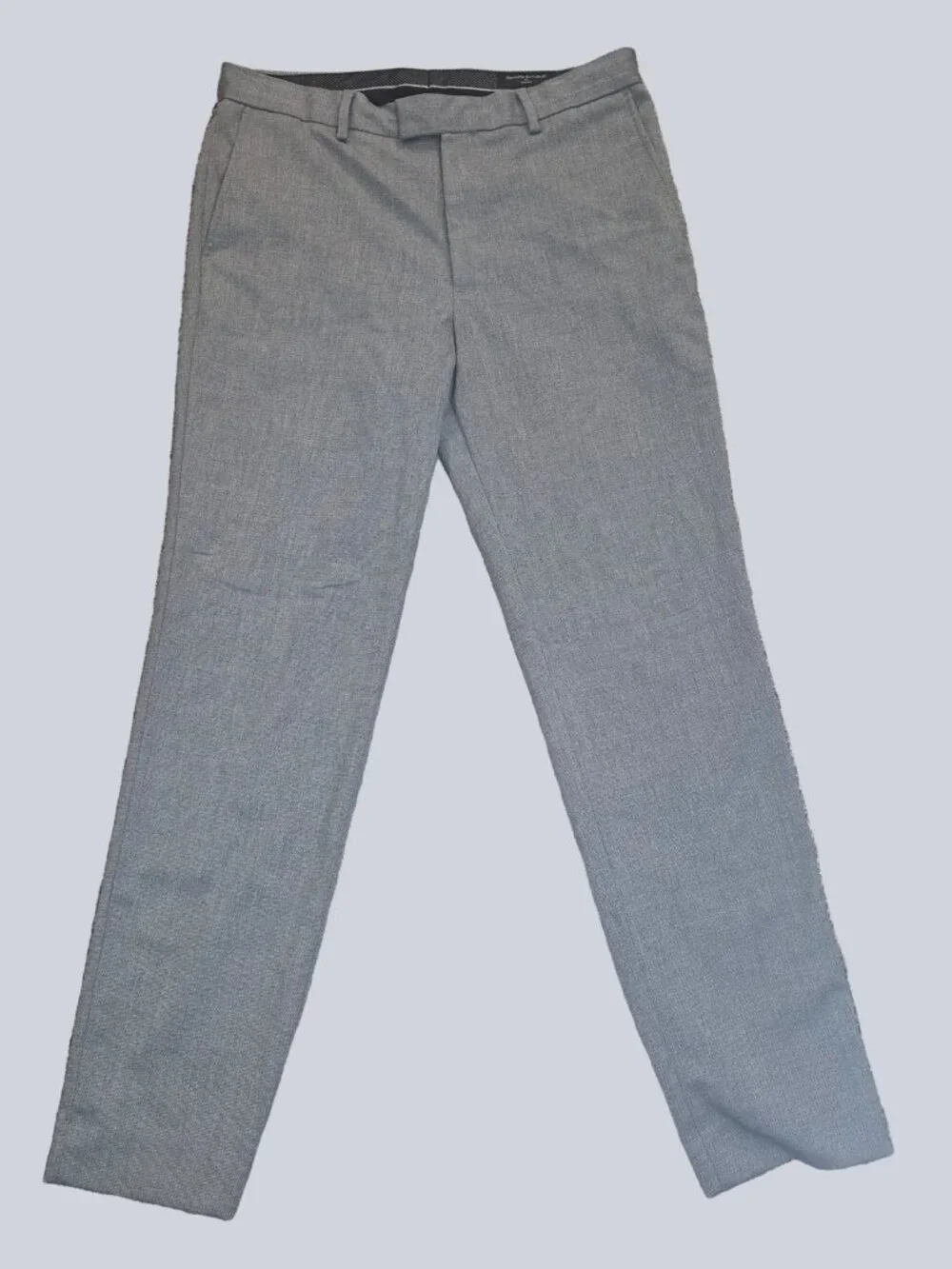 Banana Republic Slim Fit Dress Pants Men's 33x32 Grey Flat Front